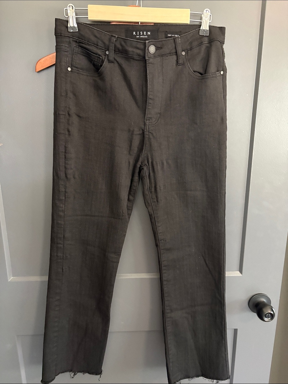 Risen super stretch Black Women's Straight-Leg Jeans